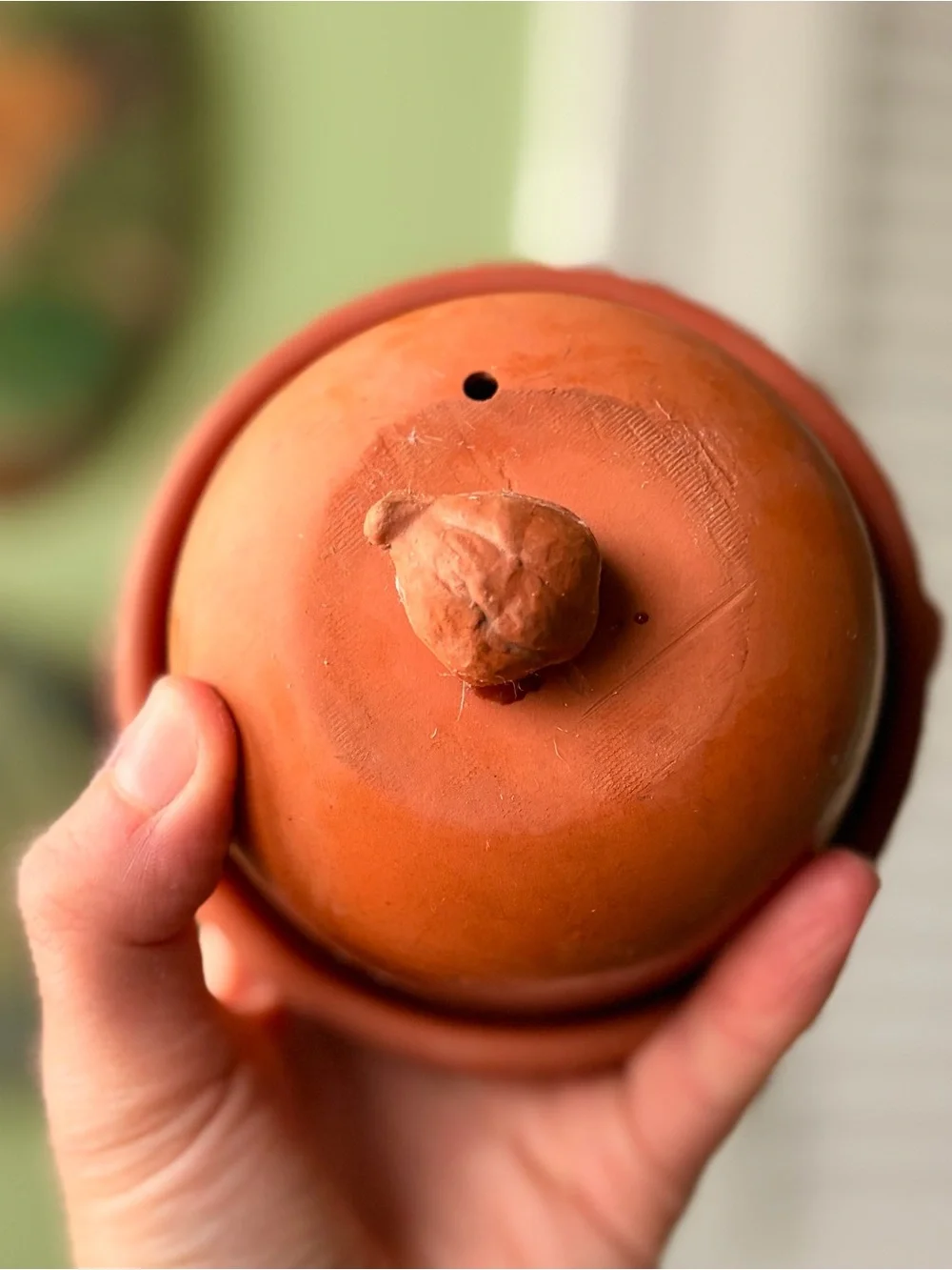 Vintage Rustic Terracotta Pottery Garlic Crock Cottagecore Kitchenware
